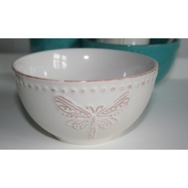 Bowl Dragonfly Libelle wit 14 x 8 cm