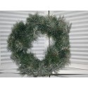 Dennenkrans /Wreath groen /wit 50 cm