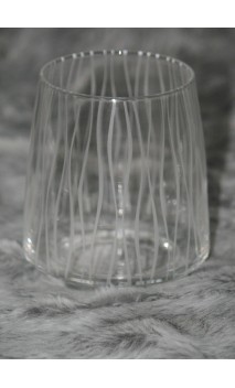 Glass tumbler verticale lijnen 10 cm