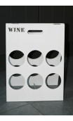 Wit houten wijnrek