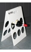 Wit houten wijnrek