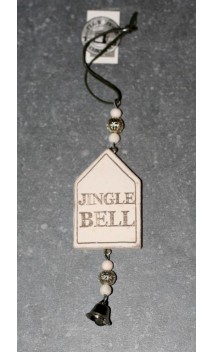 Wooden house quotes Jingle Bell 11 cm