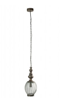 Hanglamp bol met /gl grijs 22 x 22 x 155 cm