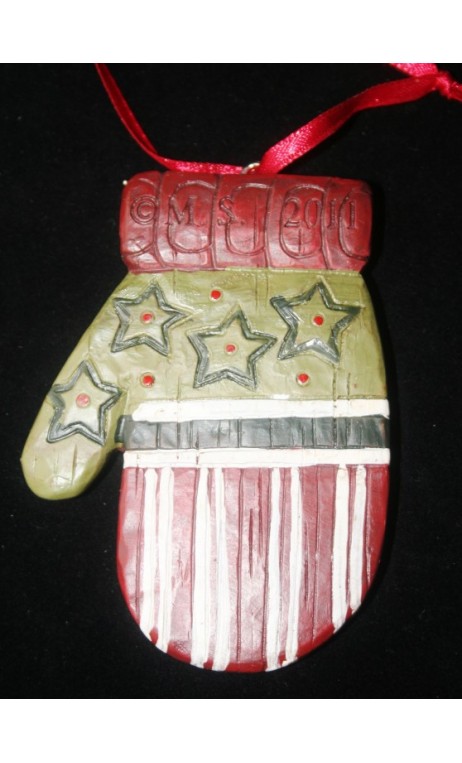 handschoen ornament streep voorzijde