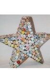 Handgemaakte ster van papierrolletjes 31 x 31 cm